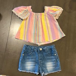 Jessica Simpson 12 months toddler shirt and shorts set